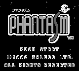 Phantasm title screen for GameBoy